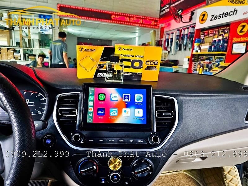 Lắp đặt Android Box Zestech cho Hyundai Accent tại Thành Phát Auto