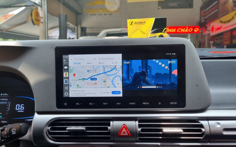 Lắp Android Box cho xe Hyundai Custo