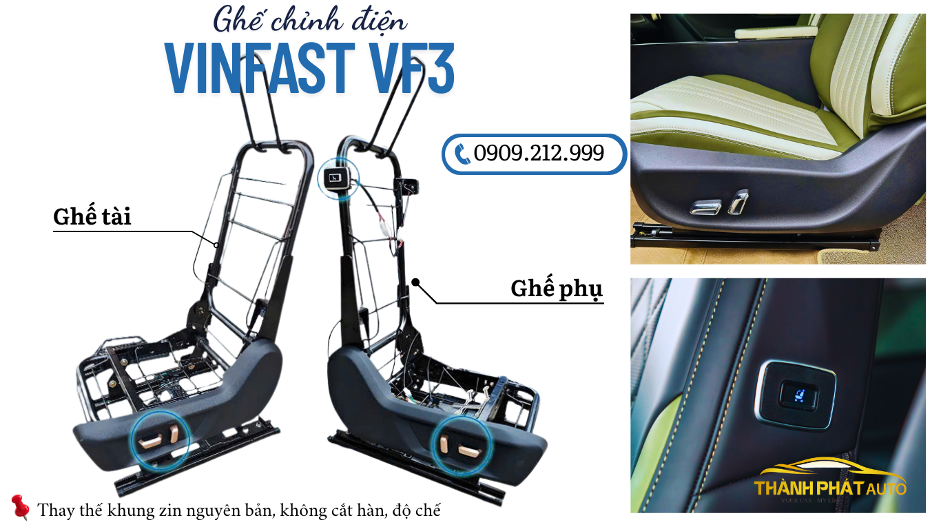 Độ Ghế Chỉnh Điện Vinfast VF3