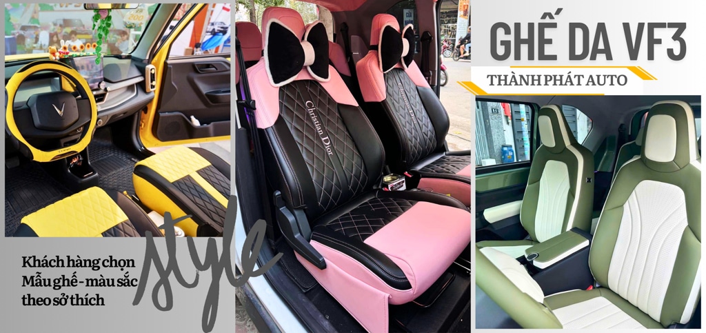 May Ghế Da Vinfast VF3