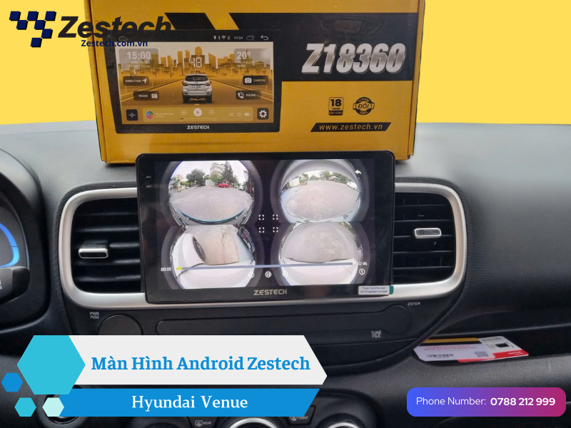 màn hình Android Hyundai Venue Zestech (3)