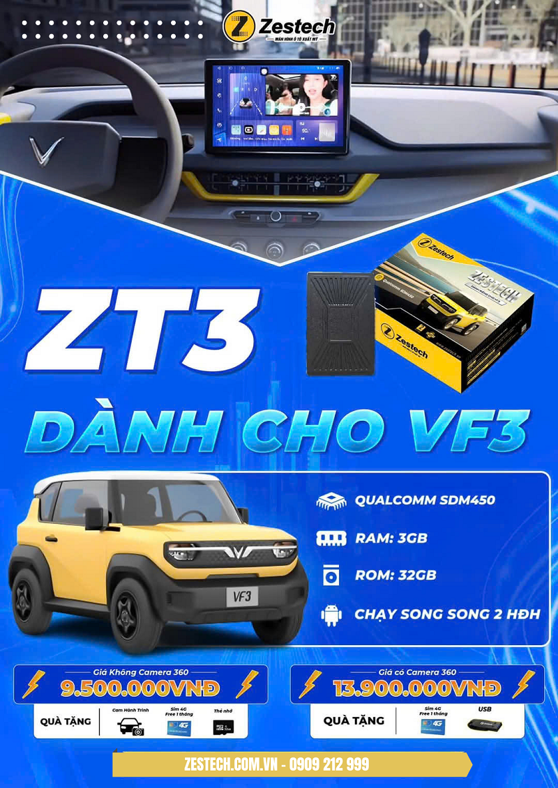 Báo Giá Màn Hình Android Zestech ZT3