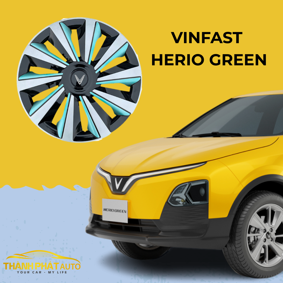 Lắp Ốp Mâm Thể Thao Xe VinFast Herio Green