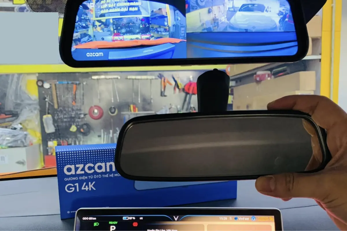 Lắp Camera Hành Trình Azcam G1 Cho VinFast Nerio Green