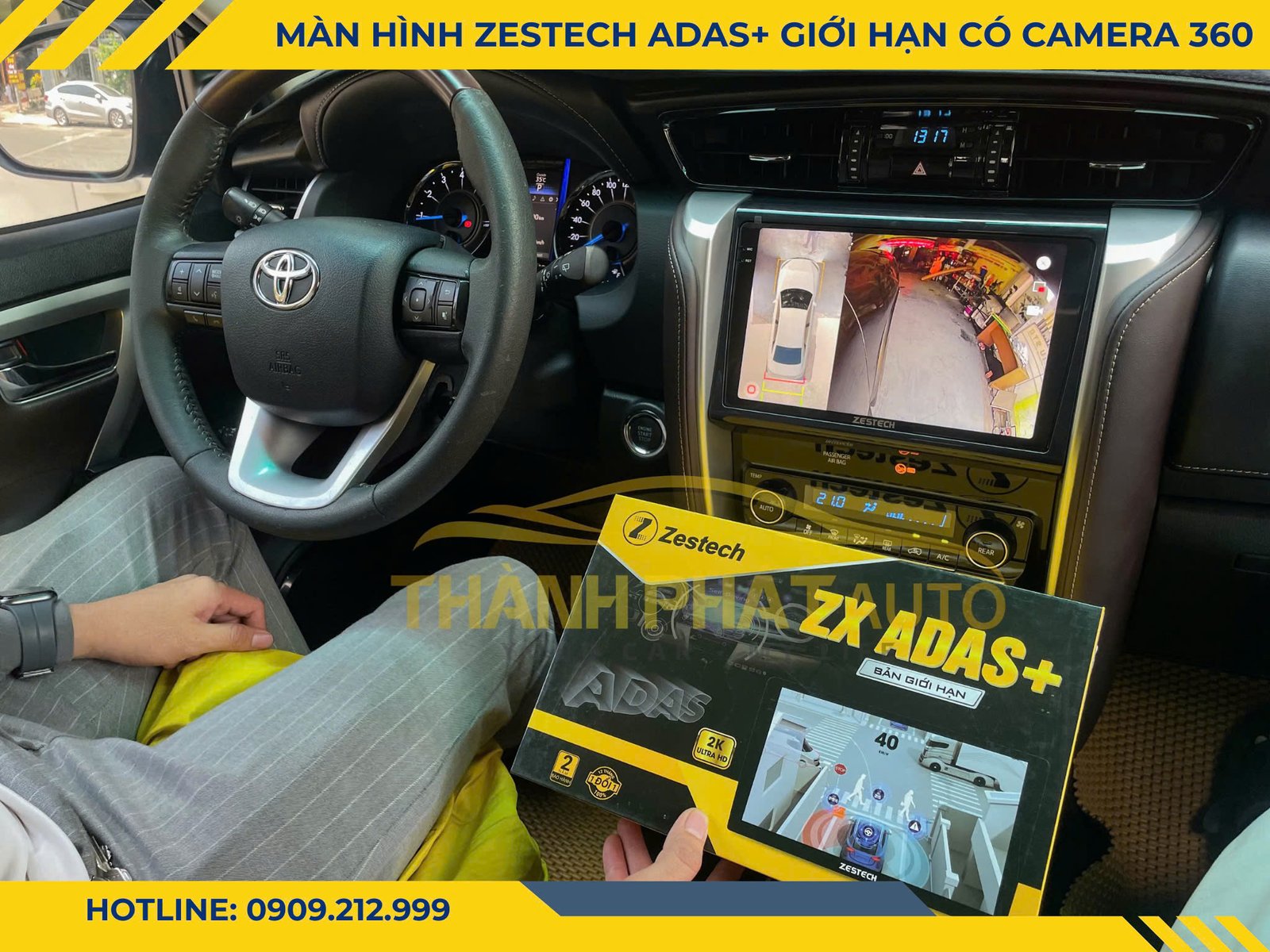 Màn Hình ADAS+ Giới Hạn Tích Hợp 360 Cho Toyota Fortuner