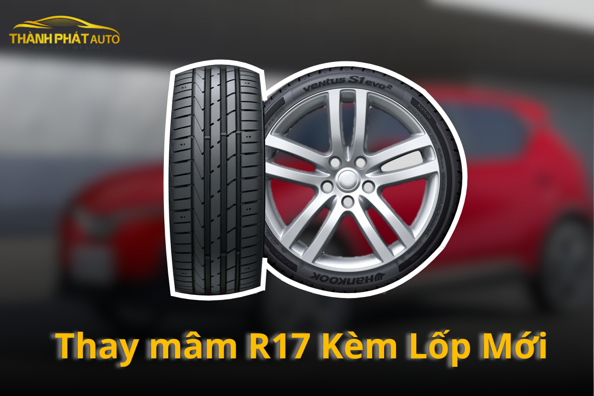 Thay mâm R17 Kèm Lốp Mới Cho Xe VinFast Herio Green