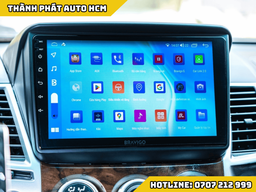 Lắp Màn Hình Android Bravigo Cho Ô Tô Tại Quận Gò Vấp