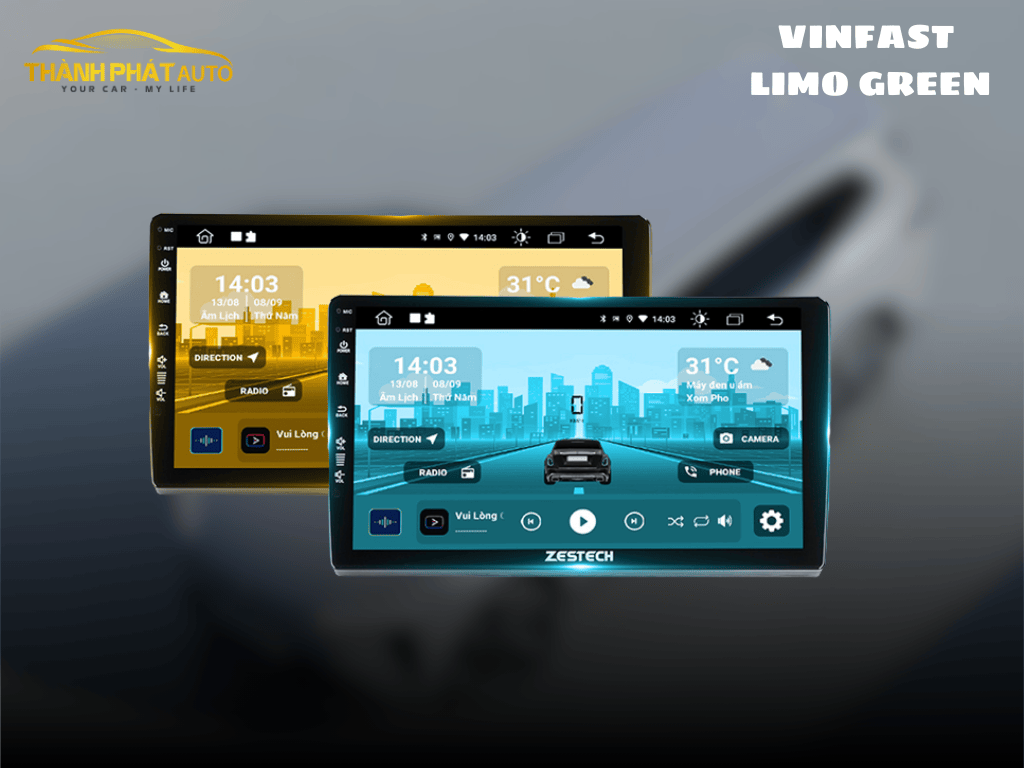 Lắp Màn hình Android Zestech Cho VinFast Limo Green
