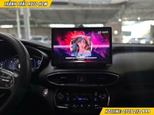 Santafe lắp màn hình 13 inch