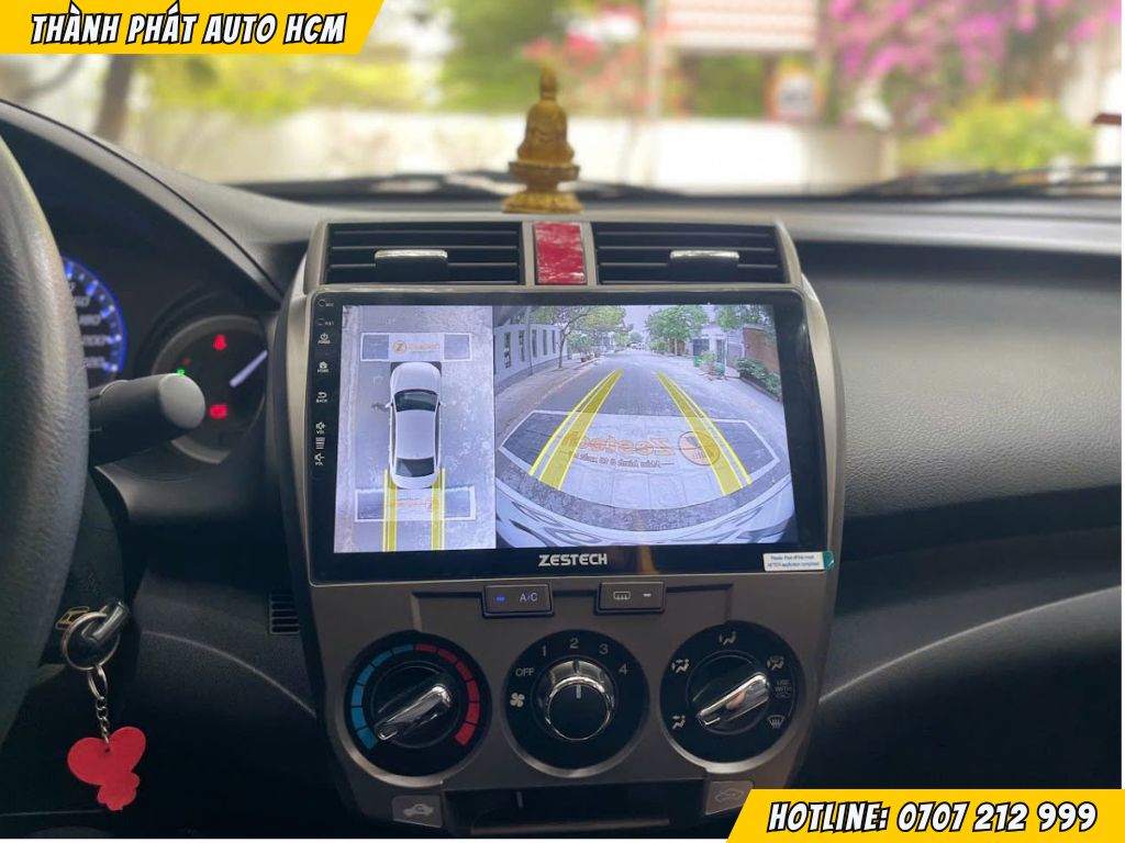 Lắp màn hình android zestech honda city