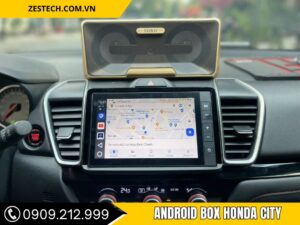 Android box honda city xem bản đồ cảnh báo tốc độ