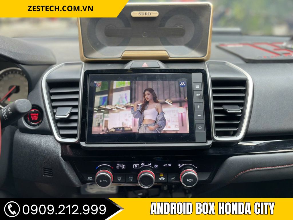 Android box honda city xem youtube thoải mái