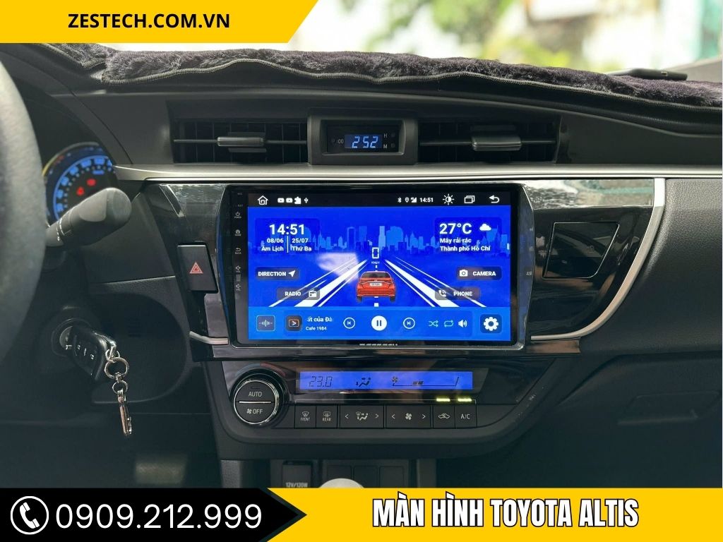 màn hình ô tô altis