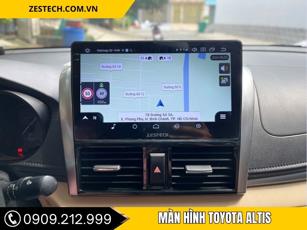 màn hình ô tô altis
