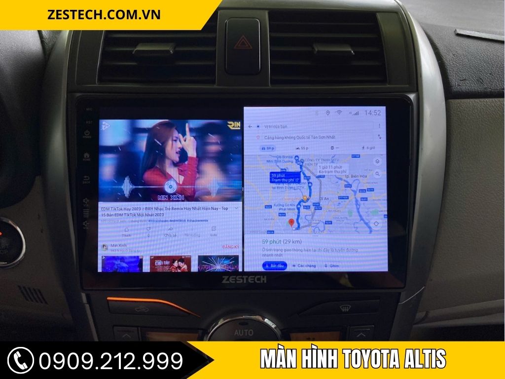 màn hình ô tô altis