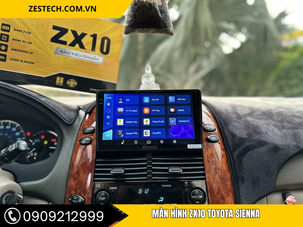 màn hình zx10 xe Sienna