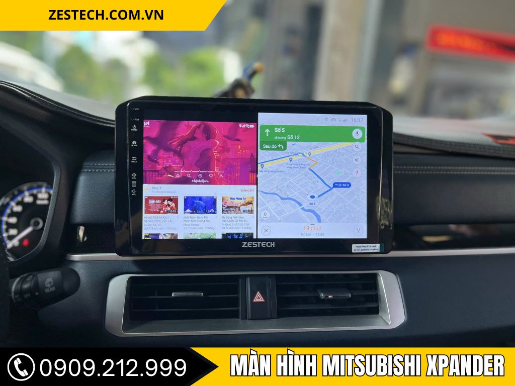 Màn hình Android Xpander chia đôi màn hình