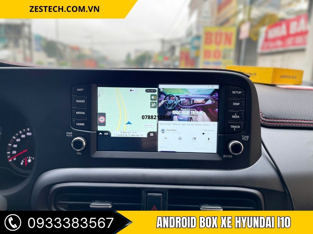 Lắp android box Hyundai I10