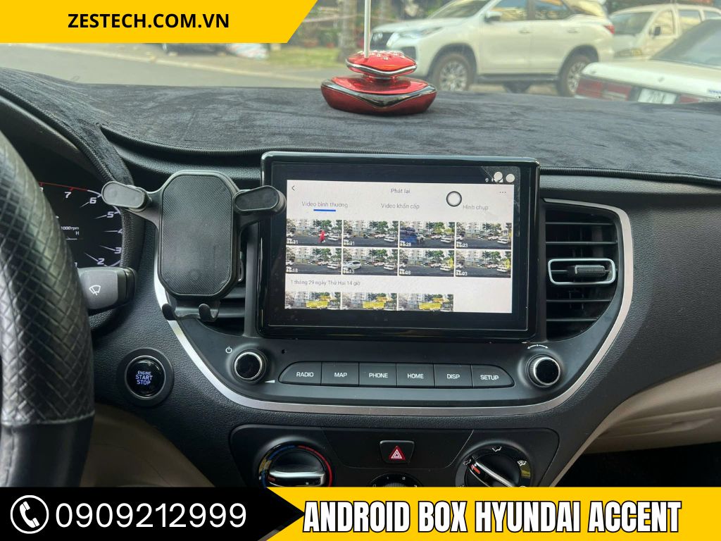 Lắp android box Hyundai Accent