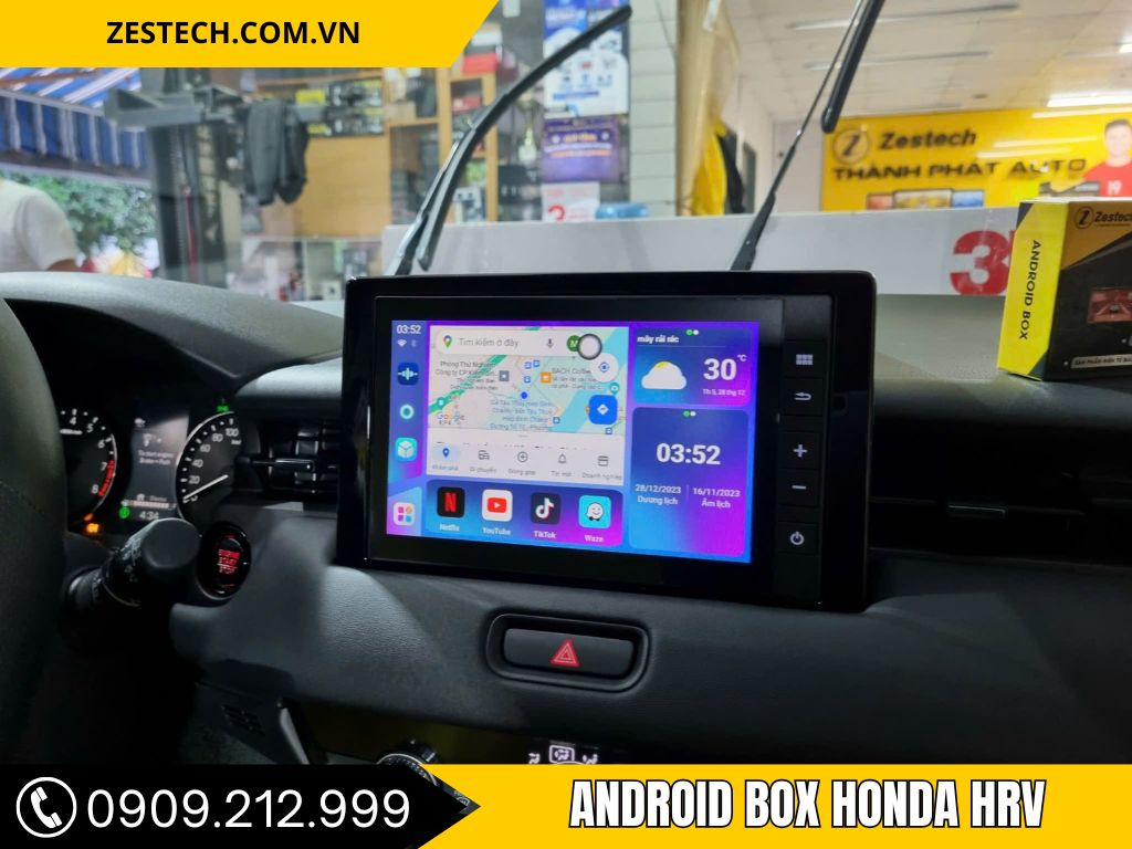 android box honda hrv trải nghiệm tiện ích giải trí