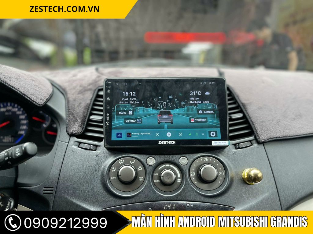 Lắp màn hình android Grandis