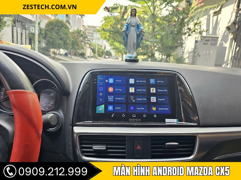 Màn Hình Android Mazda CX-5 2014–2017 lắp đặt thực tế trên xe