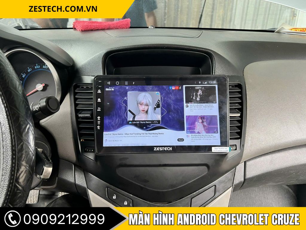 Lắp màn hình android xe Chevrolet Cruze