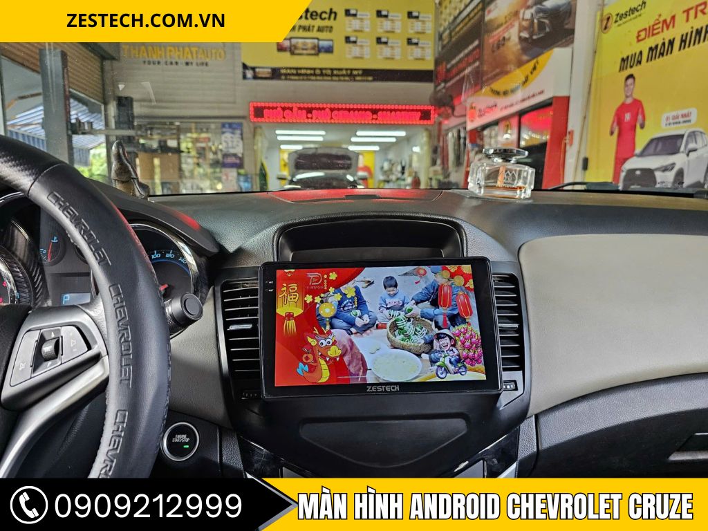 Lắp màn hình android xe Chevrolet Cruze