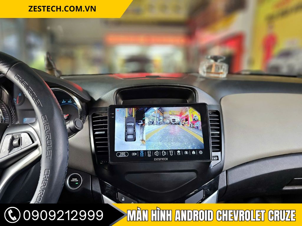 màn hình android xe chevrolet cruze