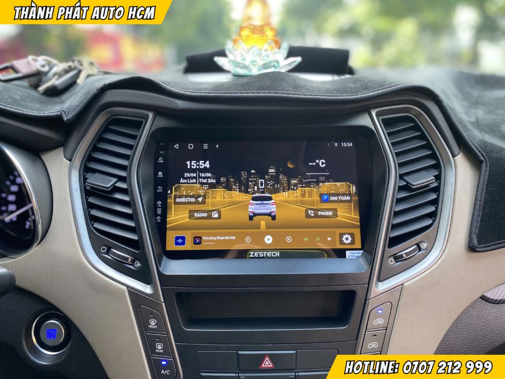 Lắp màn hình Android cho SantaFe