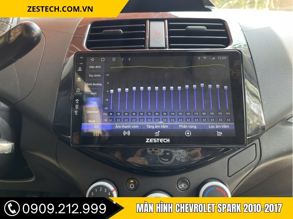 Hình ảnh lắp đặt Màn Hình Chevrolet Spark 2010-2017 – Nâng Cấp Giải Trí