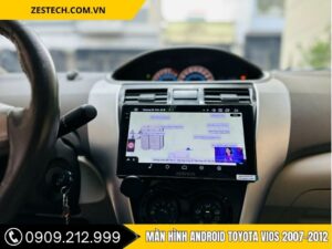 Màn hình Android Zestech lắp cho Toyota Vios 2007, hiển thị bản đồ Vietmap, dễ dàng điều hướng và sử dụng các ứng dụng giải trí.