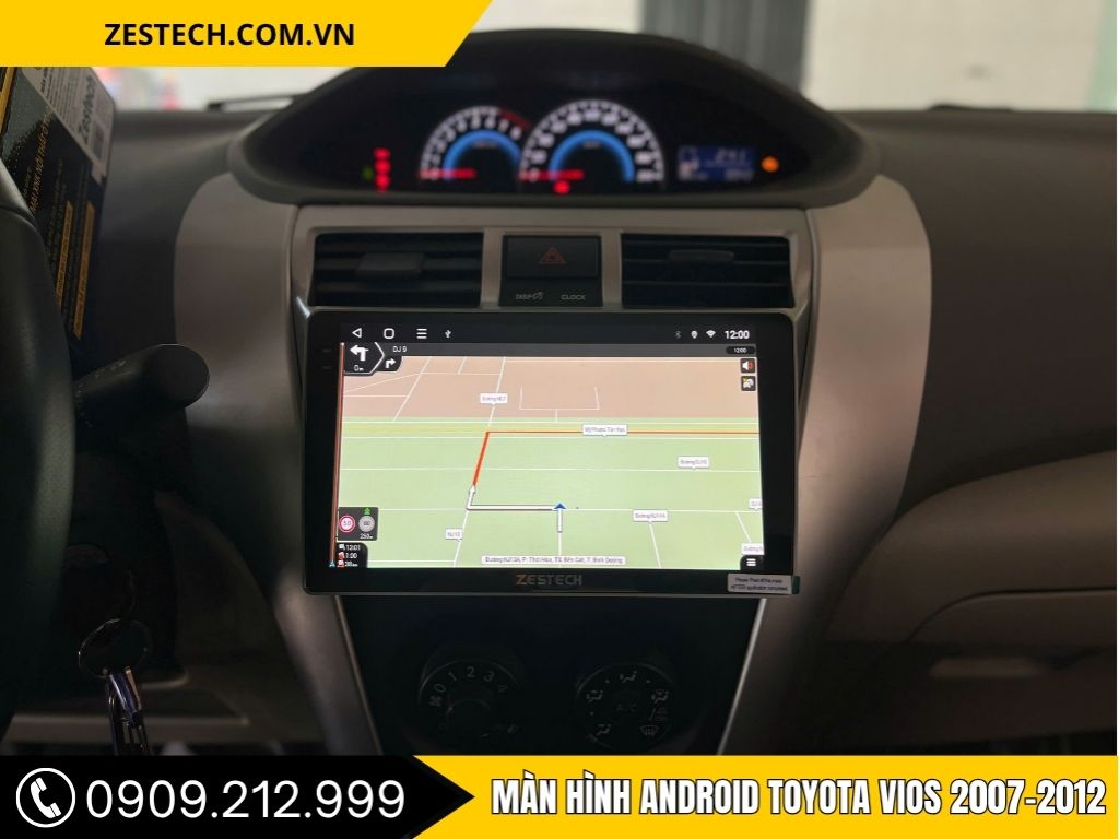 Hình Ảnh lắp đặt Màn Hình Android Toyota Vios 2007–2012 Tại Thành Phát Auto