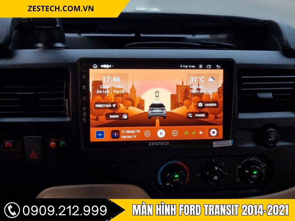 Màn Hình Android ô tô Ford Transit 2014-2021