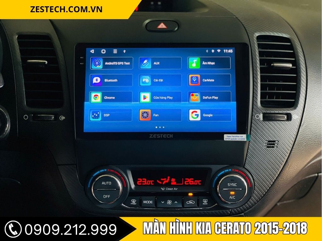 MÀN HÌNH KIA CERATO 2015–2018 giúp chiếc xe trở nên sang trọng hơn, tối ưu hóa giải trí.
