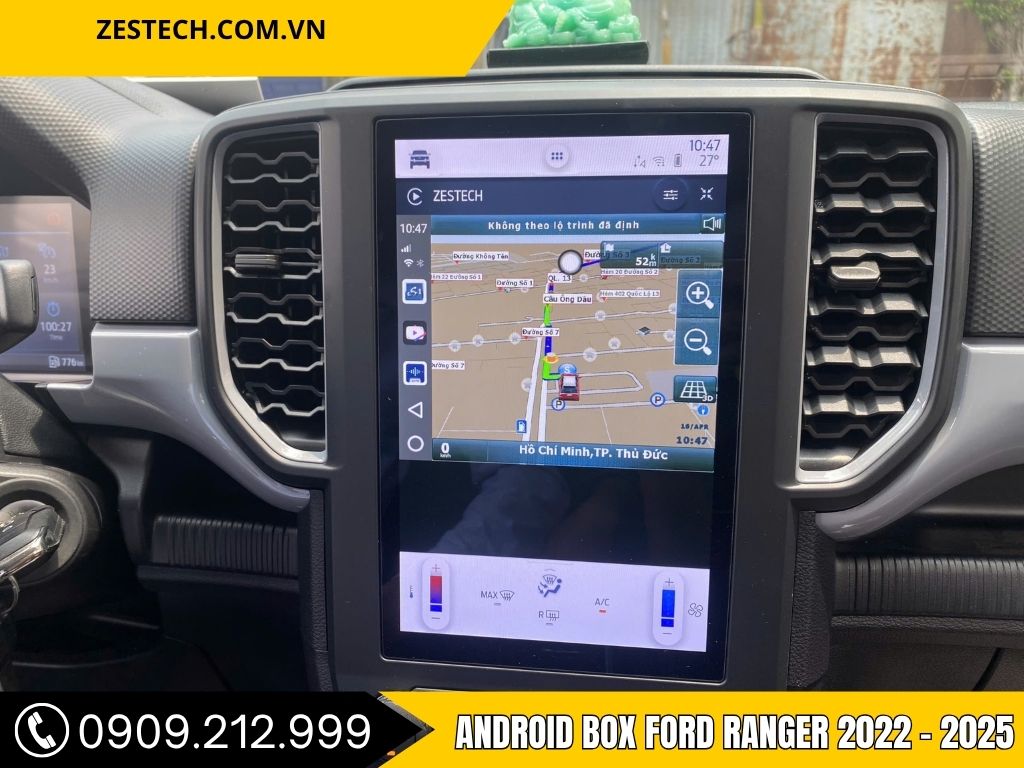 Màn hình Android Box ô tô Ford Ranger