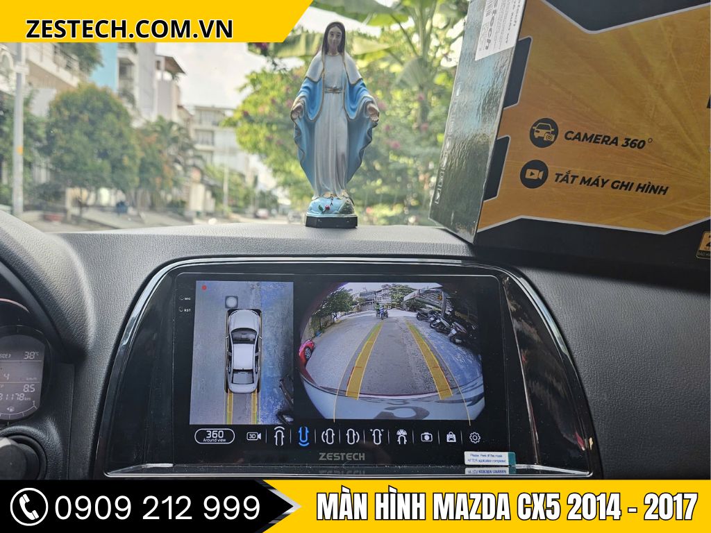 Tính năng chia đôi màn hình của android Mazda CX5 2014