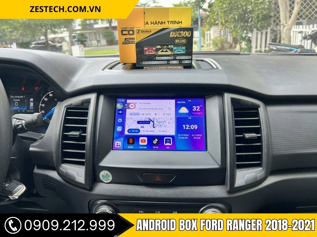 Android Box Cho Ford Ranger 2018-2021