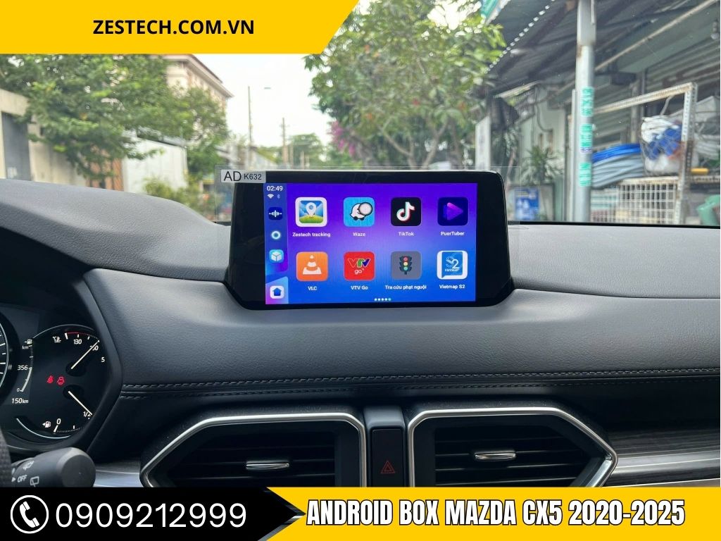 Android Box cho xe Mazda CX5 2020-2025 tại Thành Phát Auto, nâng cấp hệ thống giải trí thông minh với màn hình cảm ứng sắc nét và tính năng kết nối đa dạng.