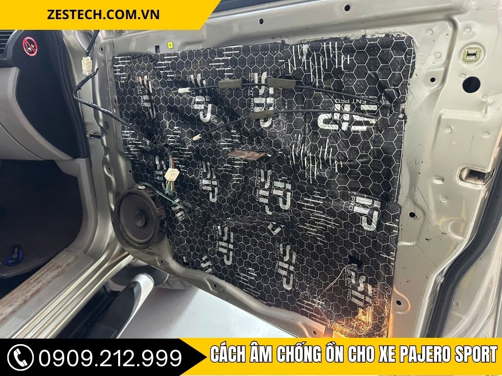 Cách Âm Chống Ồn Cho Xe Pajero Sport