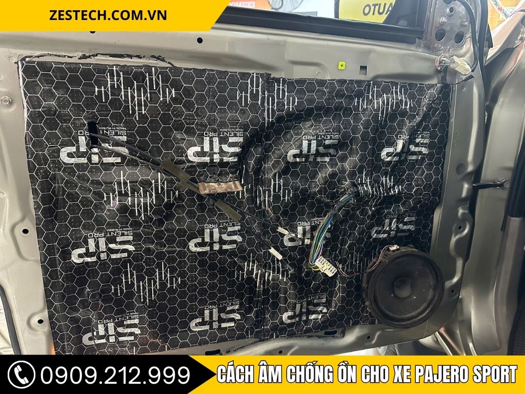 Cách Âm Chống Ồn Cho Xe Pajero Sport