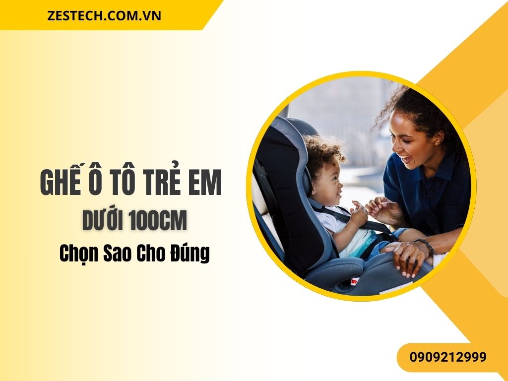 Ghế Ô Tô Trẻ Em Dưới 100cm thiết kế quay ngược, đệm đầu dày, giúp bảo vệ an toàn cho bé sơ sinh khi di chuyển bằng ô tô.