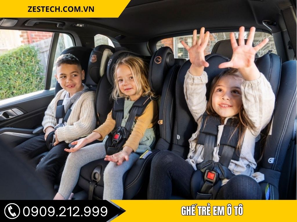 Ghế Trẻ Em Ô Tô Theo Chiều Cao Bé cho trẻ nhiều độ tuổi, ghế có tựa lưng cao và dây đai 5 điểm giúp trẻ ngồi ổn định và an toàn trên xe