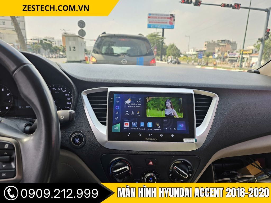 Hình Ảnh Màn Hình Hyundai Accent 2018, 2019, 2020