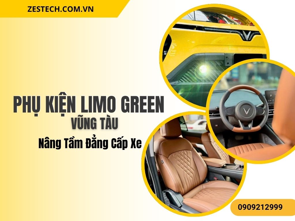Lắp đặt phụ kiện Limo Green tại Vũng Tàu, nâng cấp nội thất cho chiếc xe VinFast Limo Green. Với các phụ kiện cao cấp, xe sẽ trở nên sang trọng và đẳng cấp hơn bao giờ hết.