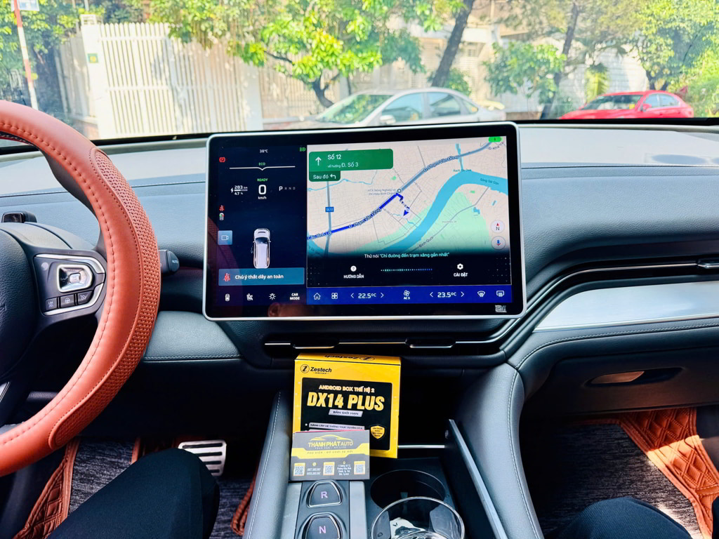 Android Box cho ô tô sử dụng Vietmap và Google Maps để dẫn đường và cảnh báo tốc độ