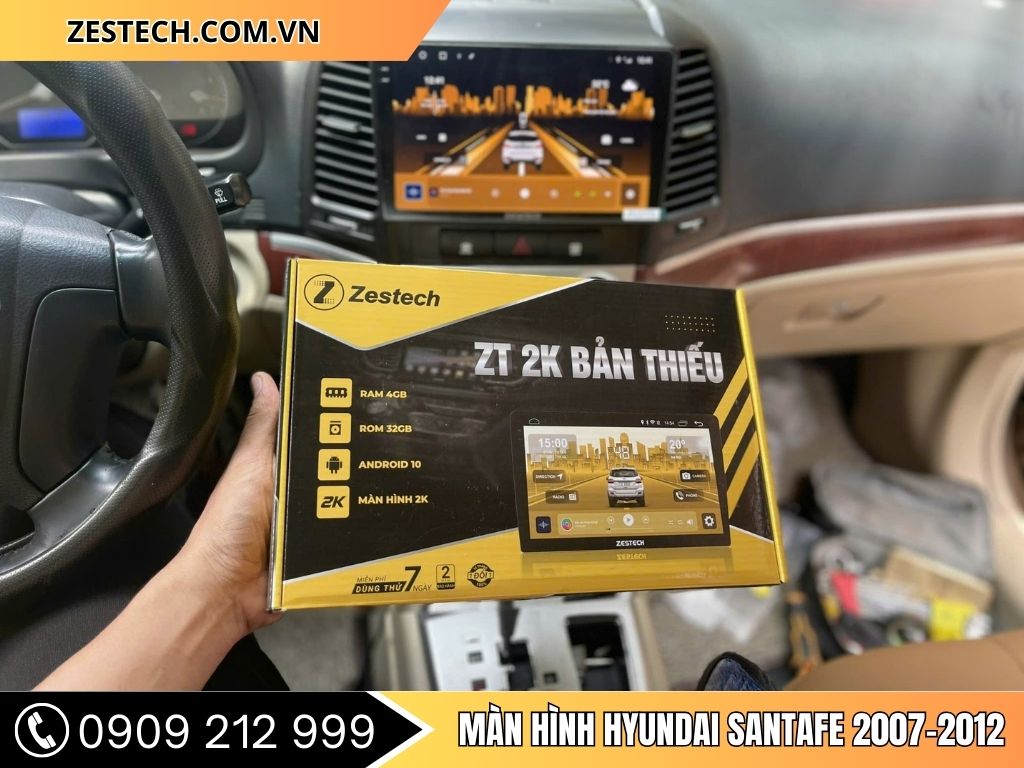 Hình Ảnh Màn Hình Hyundai Santafe 2007, 2008, 2009, 2010, 2011, 2012