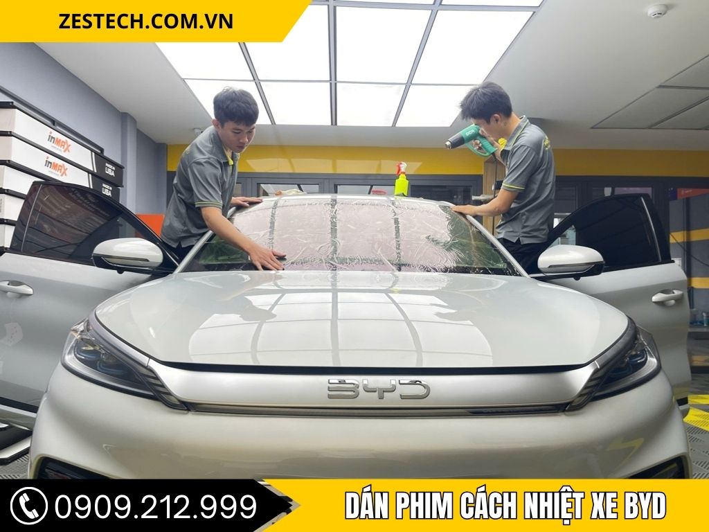 Hình Ảnh Dán Phim Cách Nhiệt Xe BYD