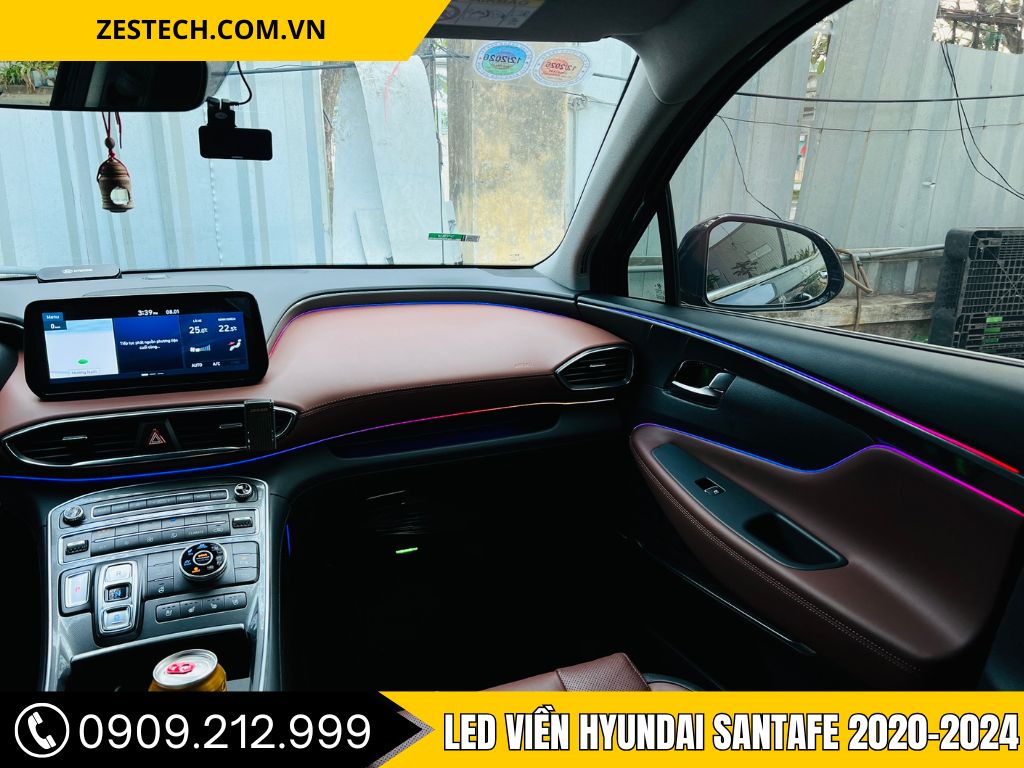 Hình Ảnh Led Viền Hyundai Santafe 2020, 2021, 2022, 2023, 2024
