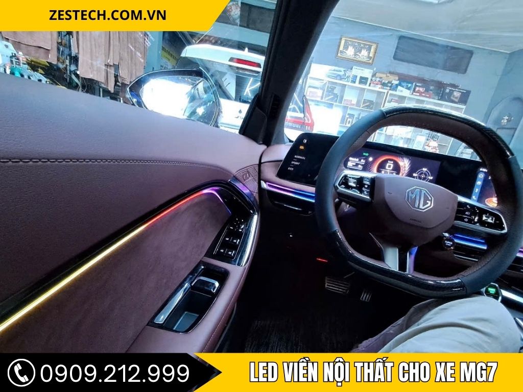 Hình Ảnh Led Viền Nội Thất Cho Xe MG7